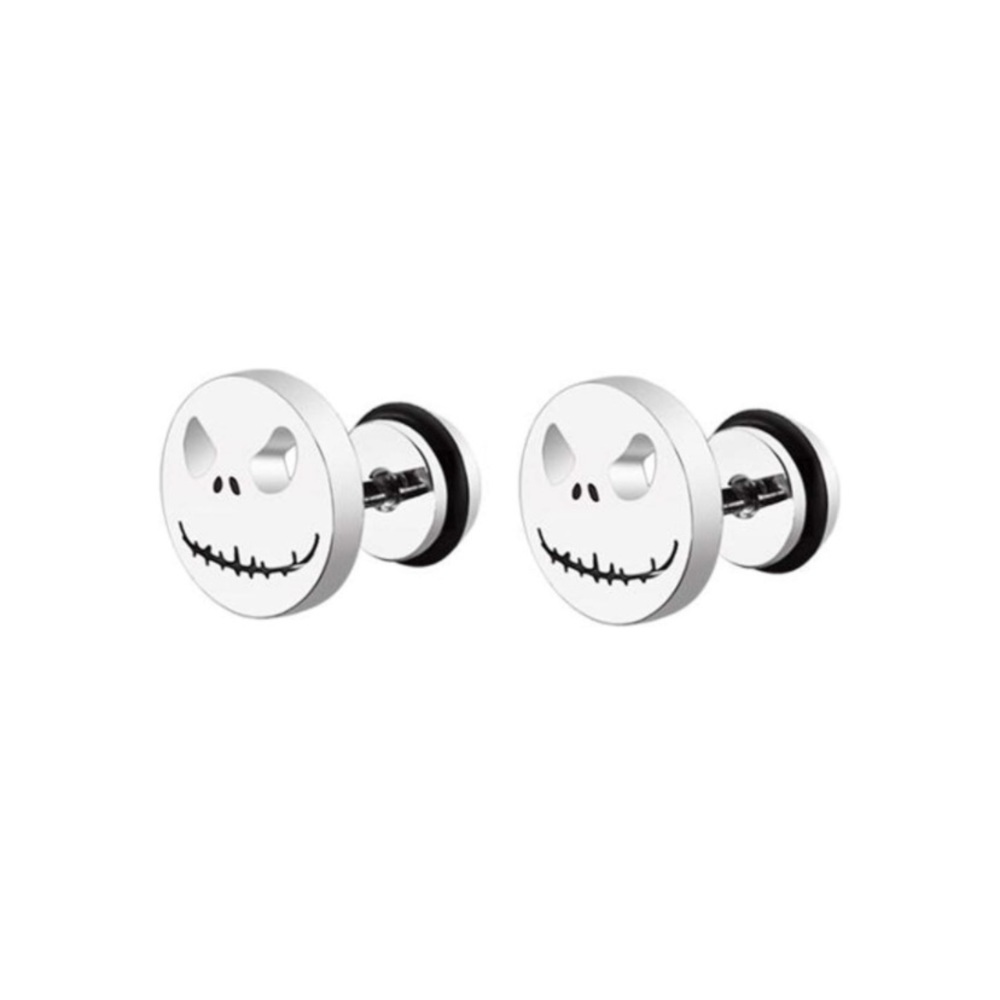 18k Nightmare Before Christmas Jack Skellington Luxurious Gold Earrings